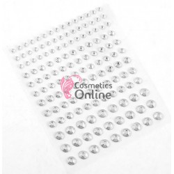 Strasuri din acril pentru make-up, par sau corp cu adeziv SGS012 Transparente de 2-6mm 156 buc 